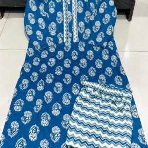 Kurti top with pant (Blue)